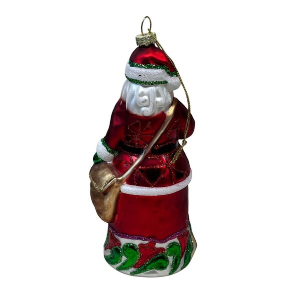 2012 Jim Shore Holiday Living Dashaway Santa Glass Christmas Ornament 0388664 - Picture 4 of 10